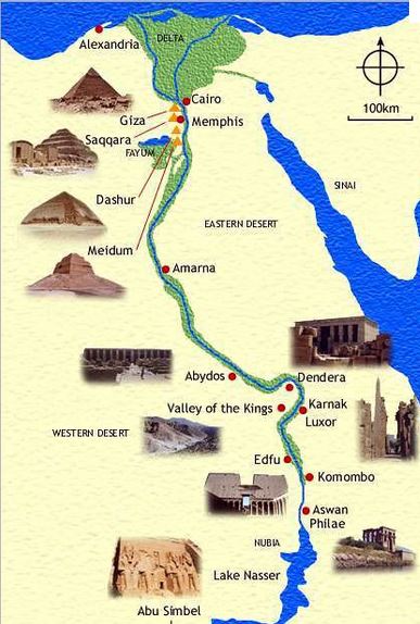 Egypte - map