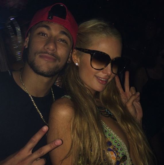 Neymar en compagnie de Paris Hilton