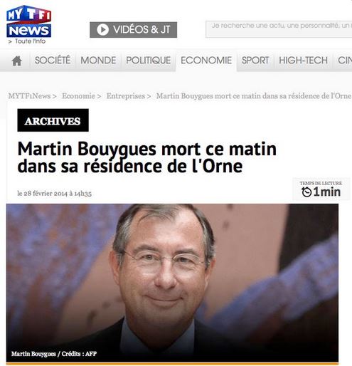 Bouygues - TF1 mort MB