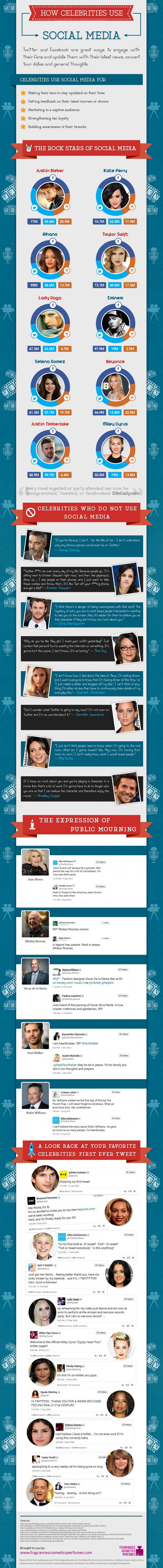 Infographie 244 - How-Celebrities-Use-Social-Media
